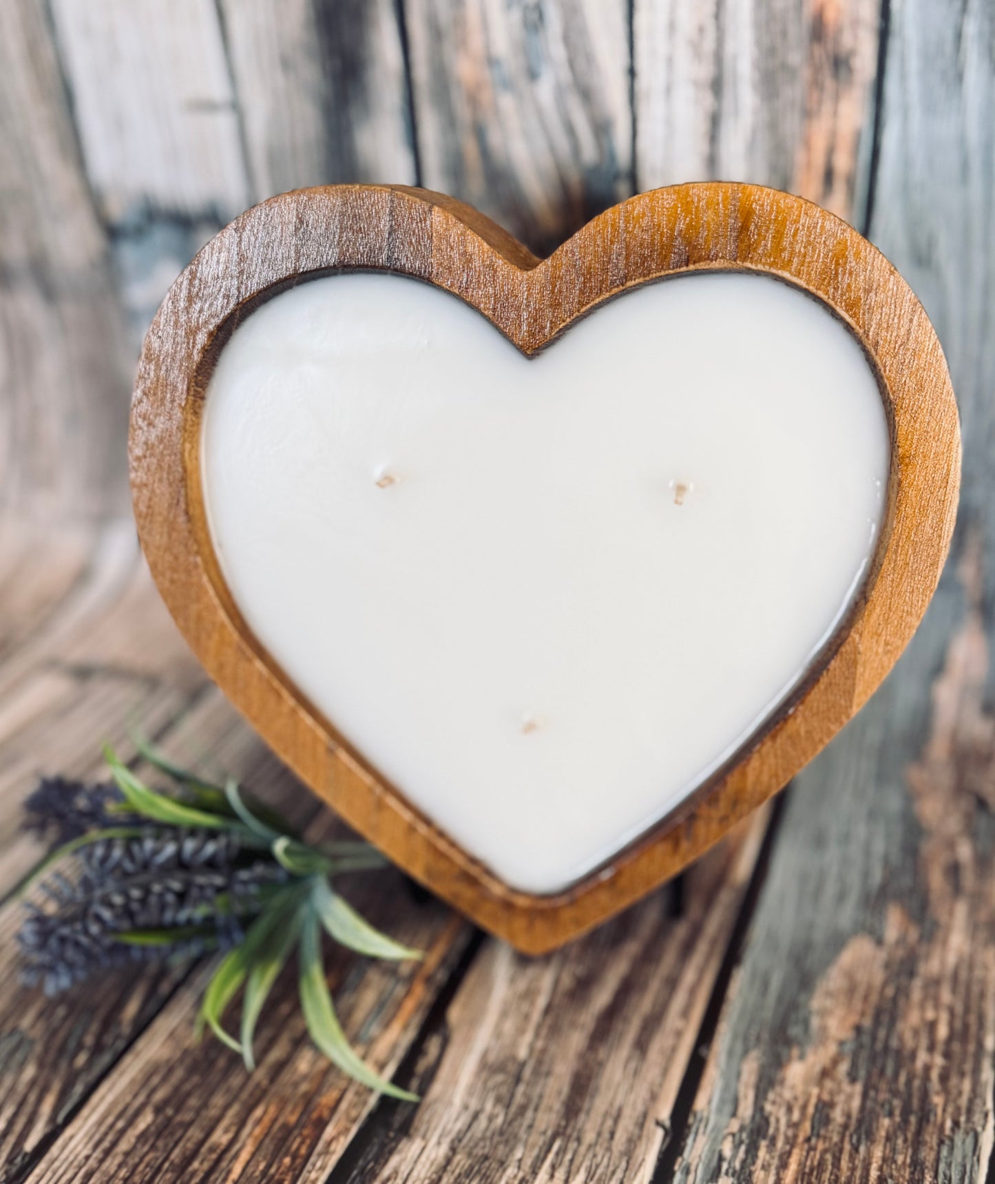 Heart Dough Bowl Candle