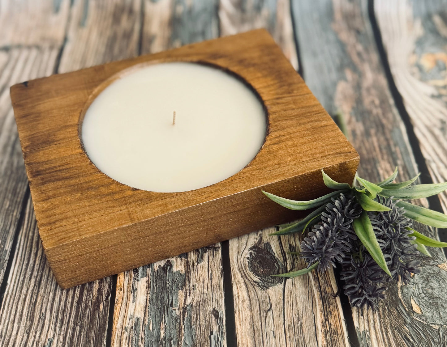 Square Dough Bowl Candle
