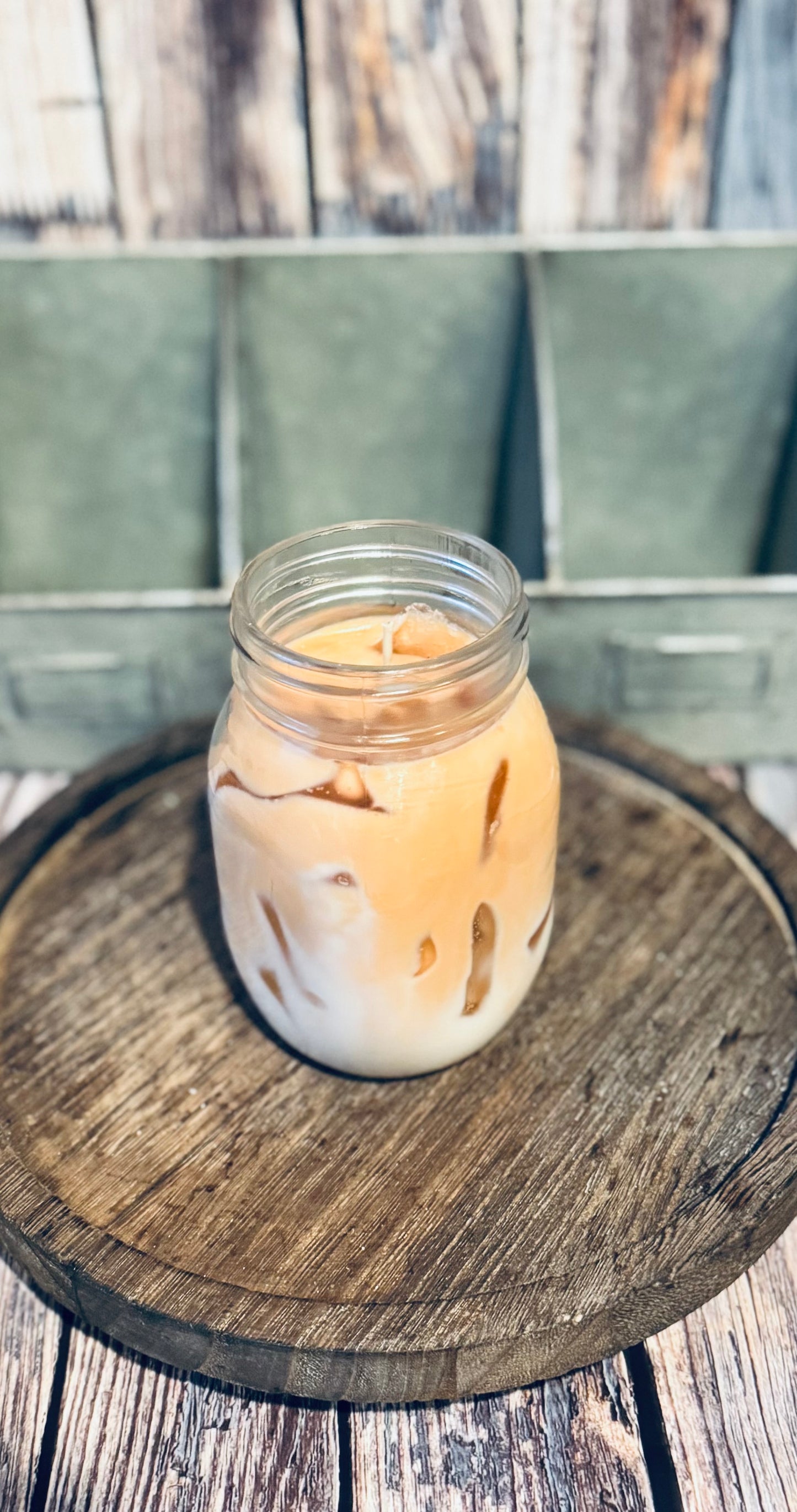 Iced candles, coffee candle, pink drink