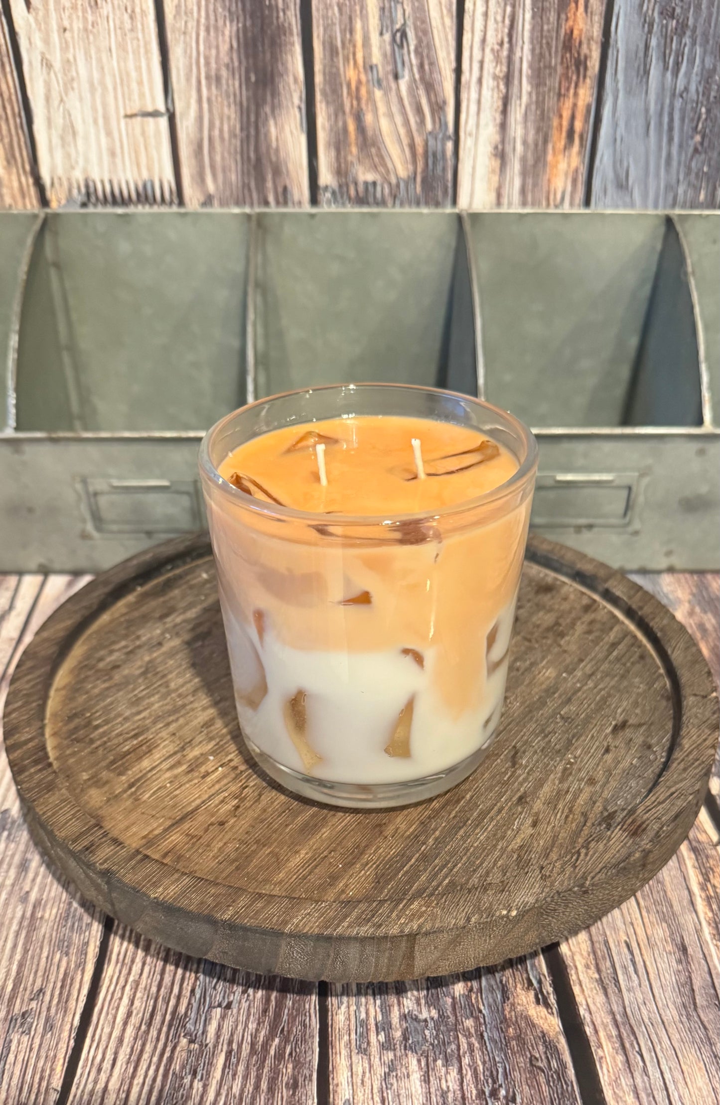 Iced candles, coffee candle, pink drink