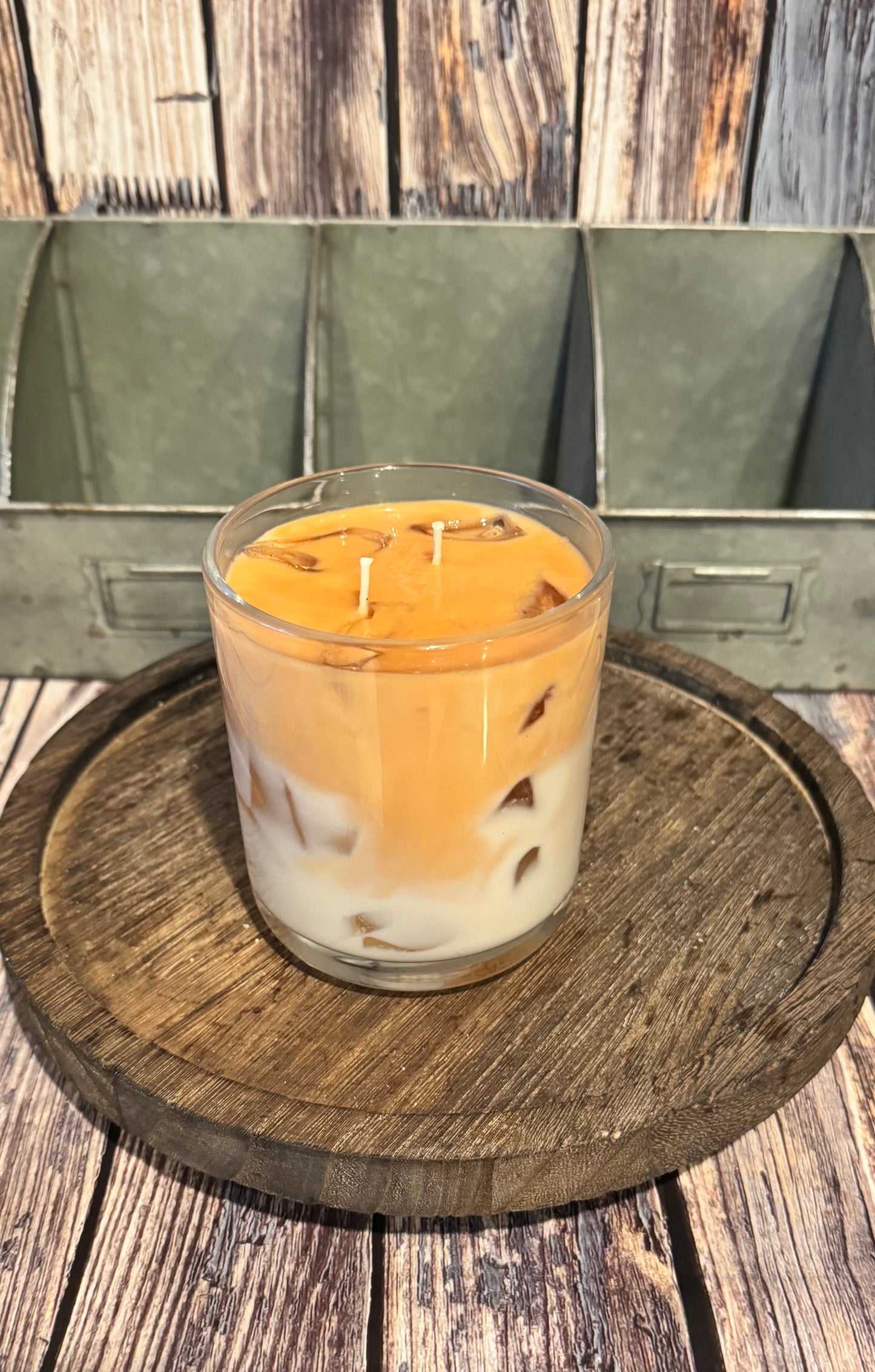 Iced candles, coffee candle, pink drink